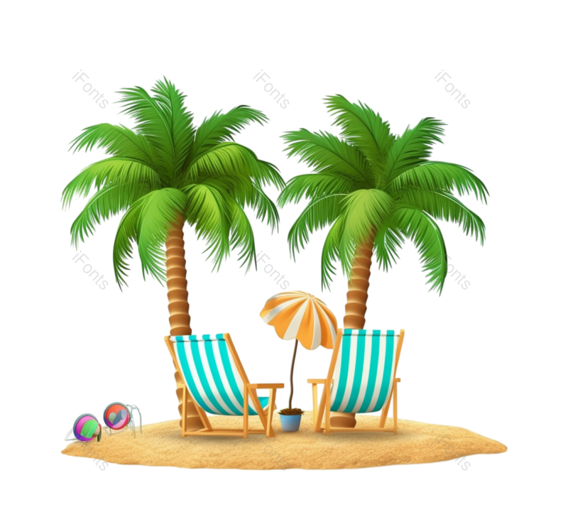 叶子图片,卡通元素,夏天PNG,海洋免抠素材